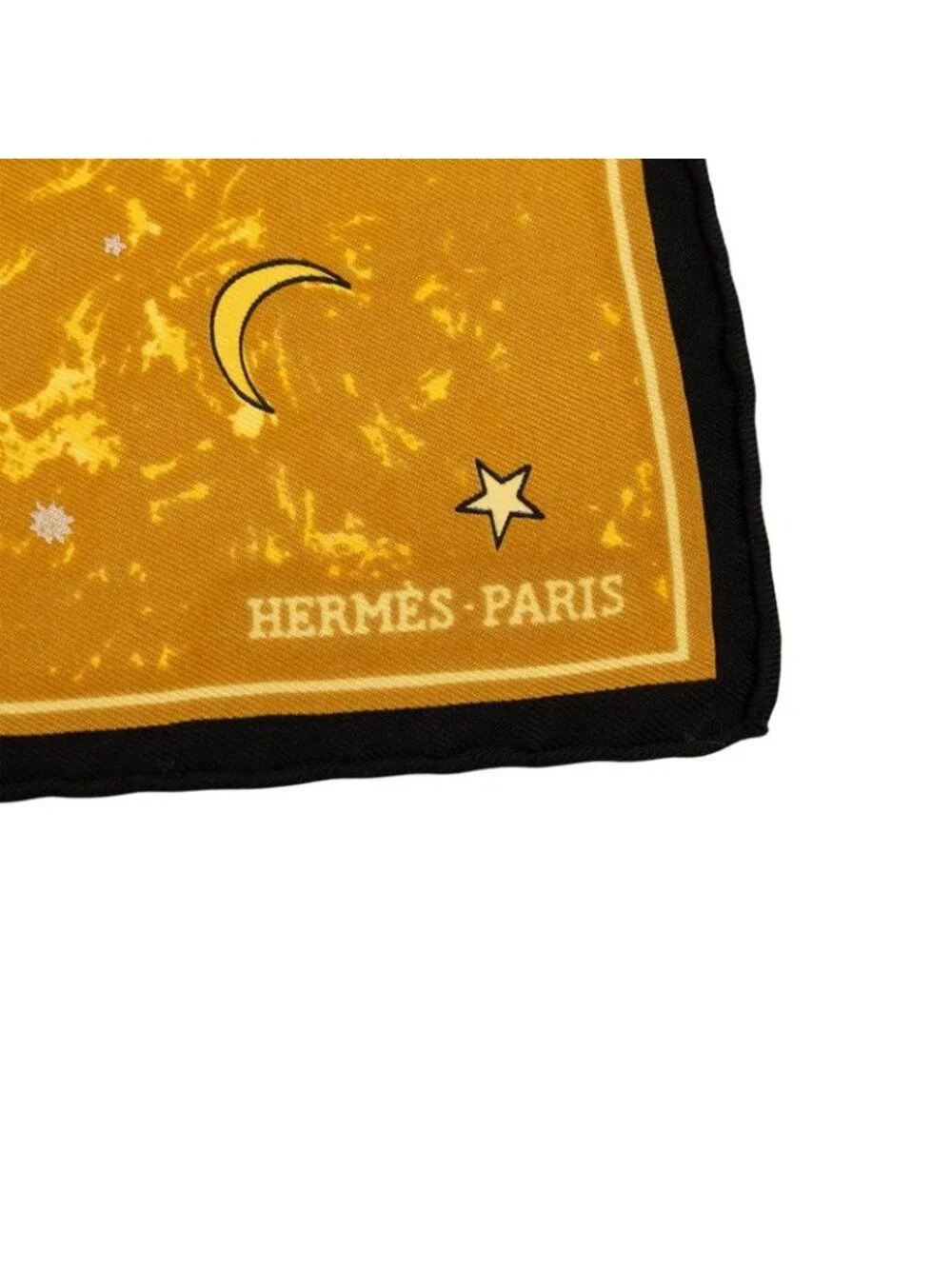 Hermes Carre 45 Petit L'annee Des Etoiles Age of Stars Scarf Brown Black